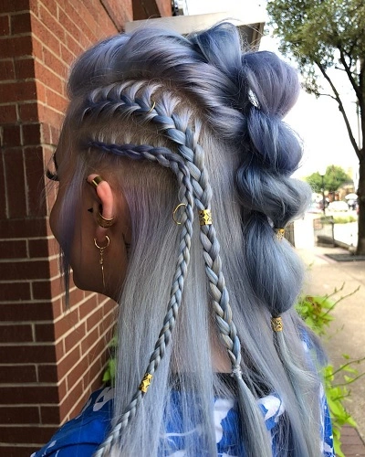 Viking Braids Women Short Hair