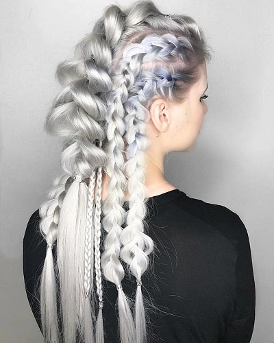 Viking Female Braided Mohawk