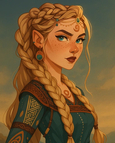 Viking Hair Braids Female Anime