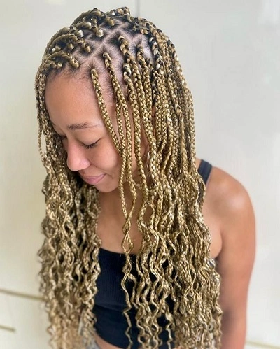 Blonde Box Braids Women