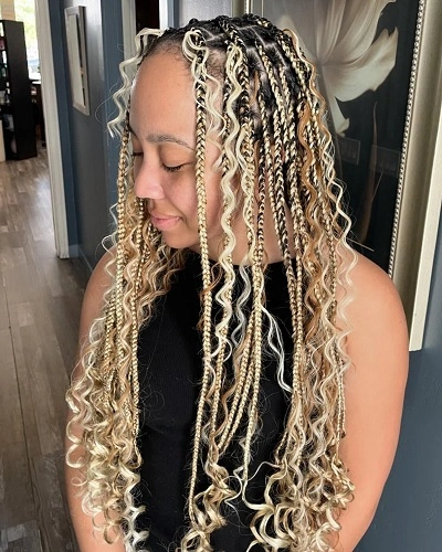 Blonde Box Braids Women