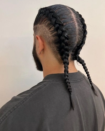 Dutch Braids For Men With Long Hair