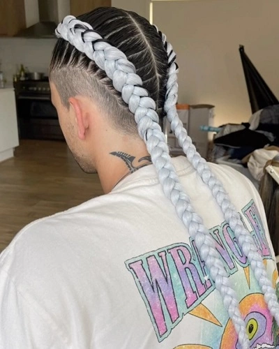 Dutch Braids For Men With Long Hair