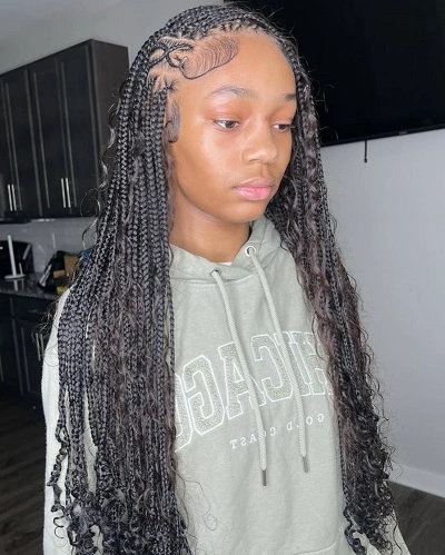 Flip Over Fulani Braids