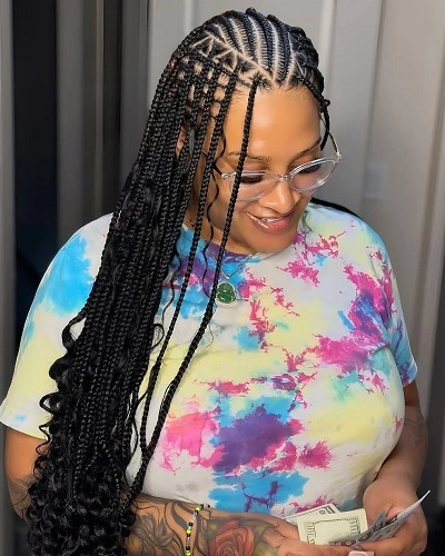 Flip Over Fulani Braids