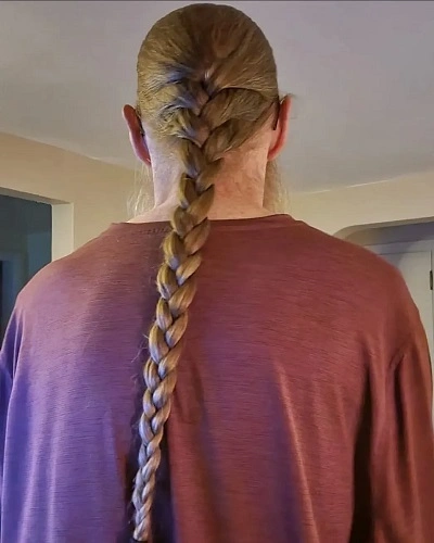 French Braids For Men With Long Hair