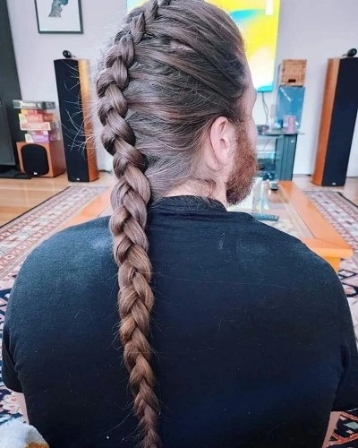 French Braids For Men With Long Hair