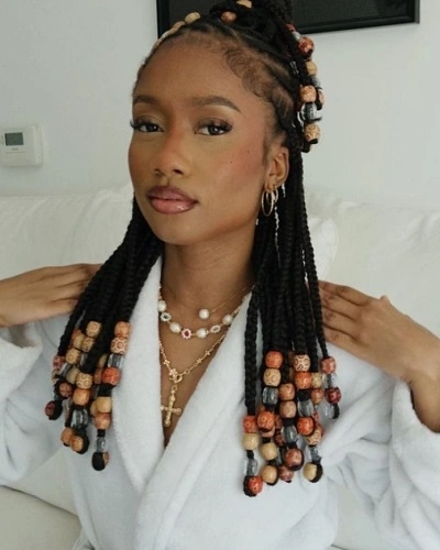 Fulani Braids with Beads