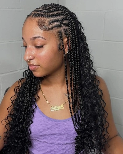 Fulani Braids with Curls
