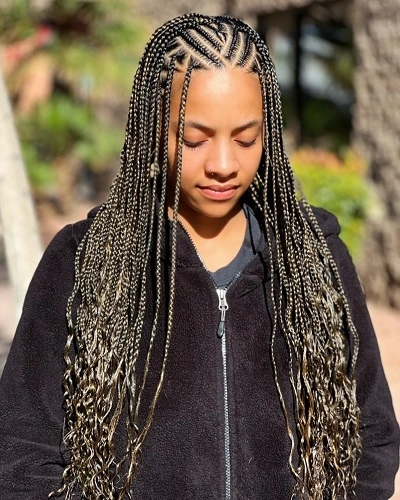 Fulani Braids with Knotless