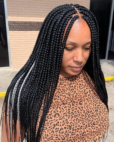 Medium Box Braids Women