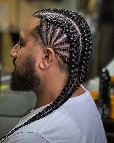 Stitch Braids Cornrows Men
