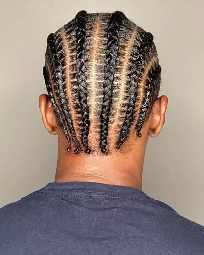 Stitch Braids Men Short Hair