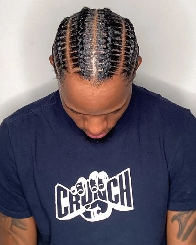 Stitch Braids Men Short Hair