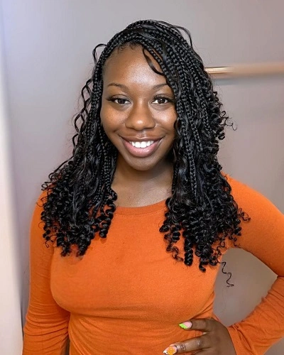 Bohemian Knotless Braids for Black Women
