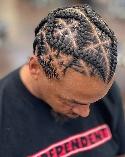 Braided Fade with Designs