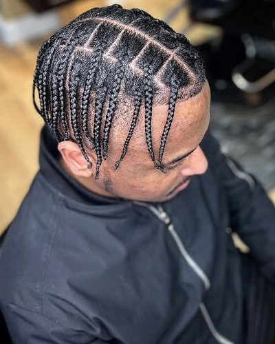Braided Fade with Designs