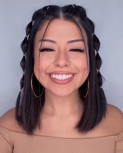 Bubble Braids Short Hair