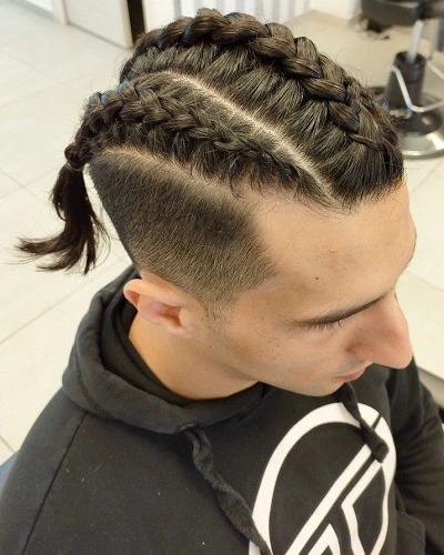 Cornrow French Braids for Men
