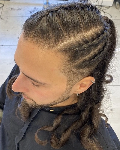 Fishtail French Braids for Men