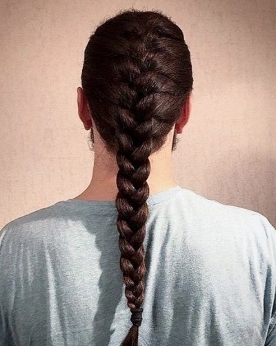 French Braids For Men with Long Hair