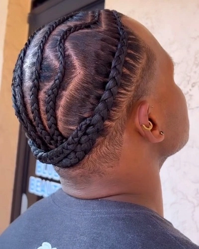 Halo Braids for Men