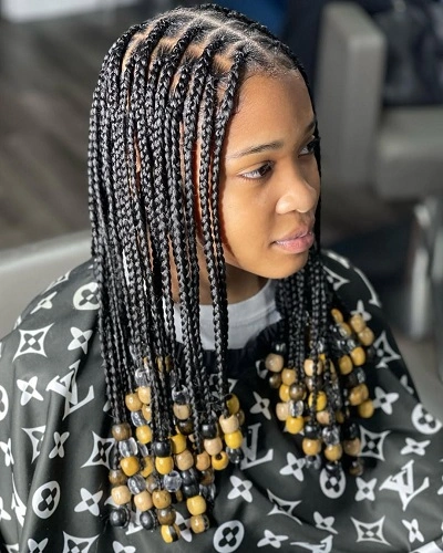 Knotless Braids with Beads
