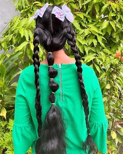 Mini Bubble Braids