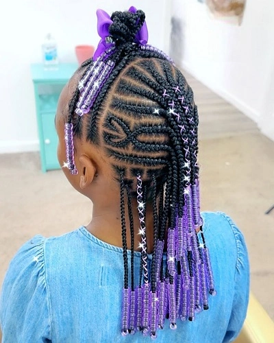 Mohawk Braids with Beads