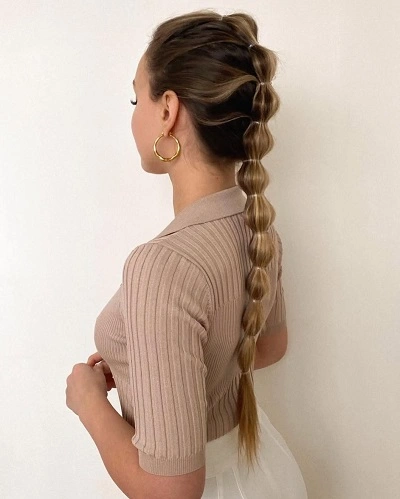 Ponytail Bubble Braids