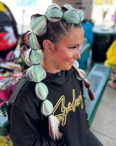 Softball Bubble Braids
