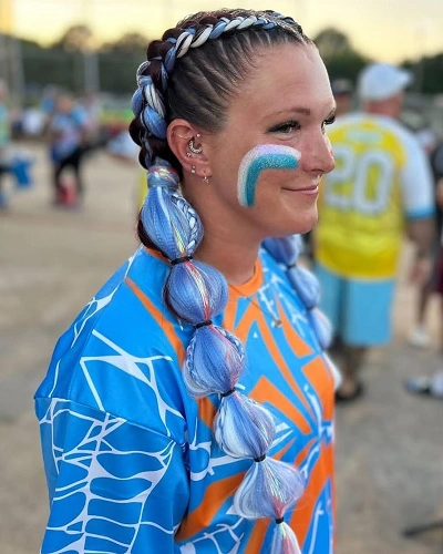 Softball Bubble Braids