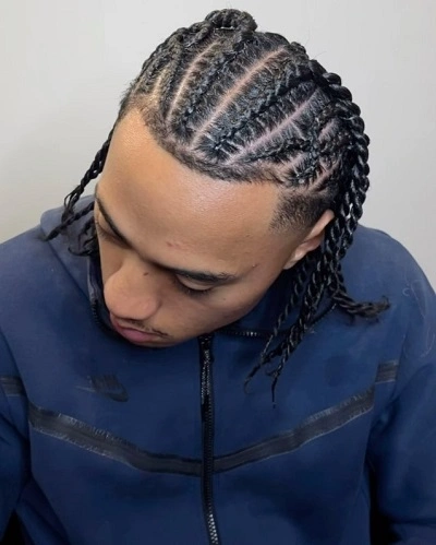 Cornrow Twist Braids Men