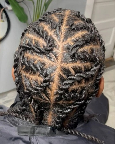 Flat Twist Designs Braids Men