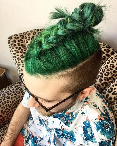 Green Braids for Men
