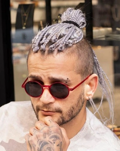 Grey Braids for Men