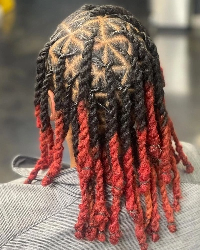 Ombre Twist Braids Men