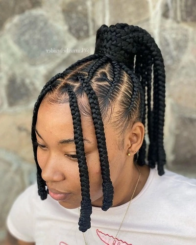 Ponytail Stitch Braids Women