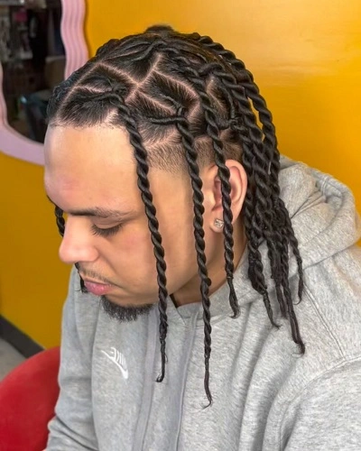 Rope Twist Braids Men