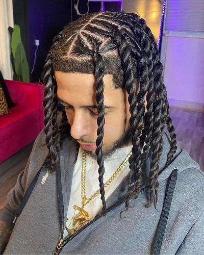 Senegalese Twist Braids Men