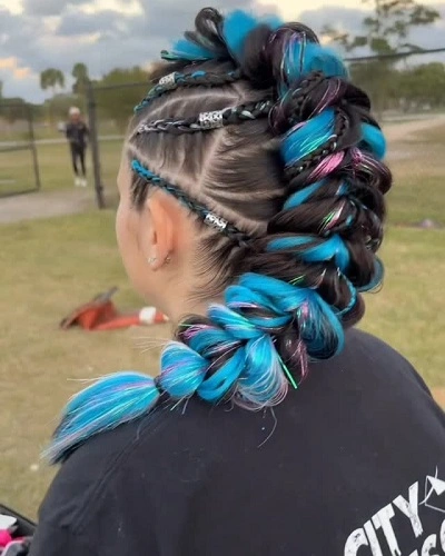 Side Swept Dragon Braid