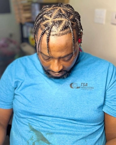 Triangle Twist Braids Men