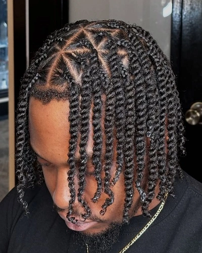 Triangle Twist Braids Men