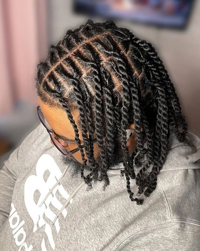 Two Strand Twist Braids Men