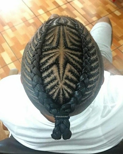 Fishbone Bun Braids