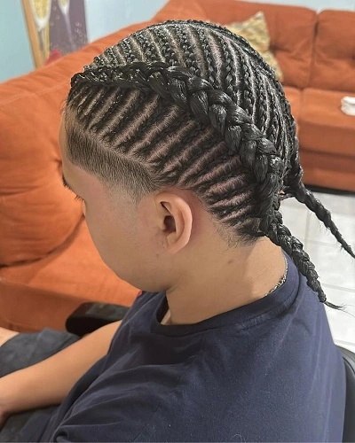 Fishbone Cornrow Braids